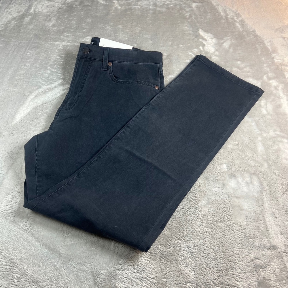 NWT Lucky Brand Men's 32x32 223 Straight Canvas Pant Dark Gray/Black 126020